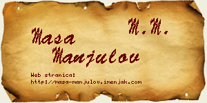 Maša Manjulov vizit kartica
